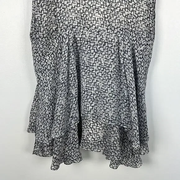 Hunter Bell New York Silk spaghetti strap Asymmetrical layered hem dress Medium - Picture 6 of 8